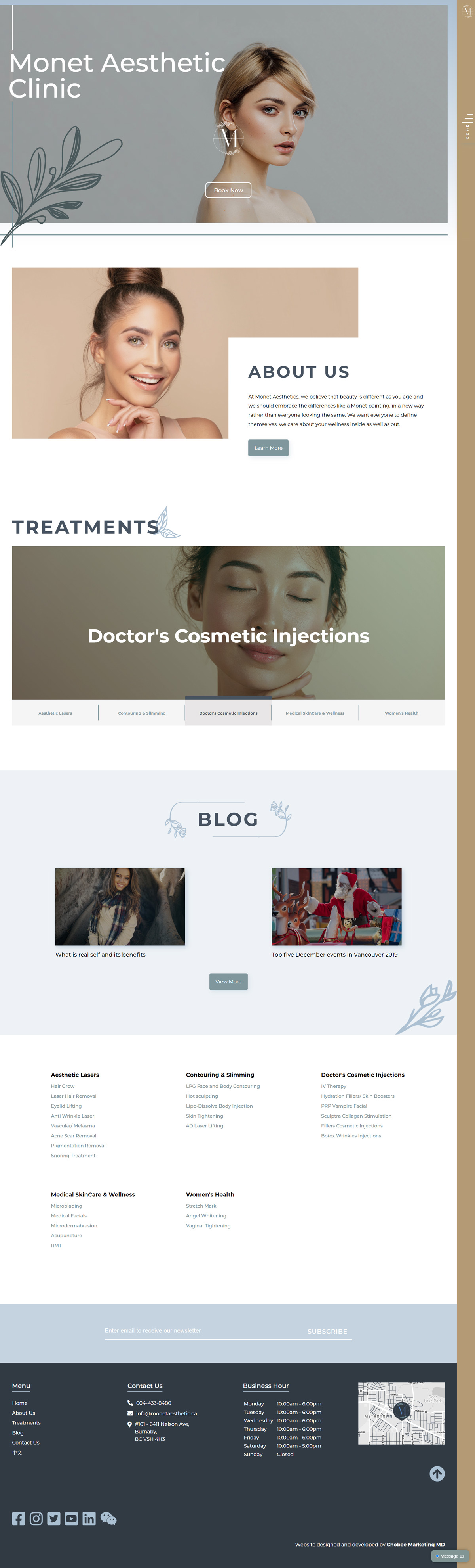 Monet Aesthetic Clinic Website